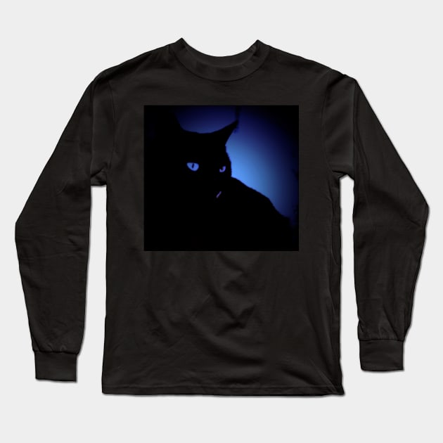 The Blue Cat Shadow Long Sleeve T-Shirt by Andyt